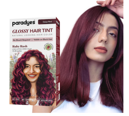 Paradyes No Bleach Ruby Rush Glossy Hair Tint – Natural Hair Colour